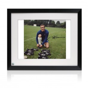 Ron Harris Signed Chelsea Photo: Press Call 1968. Standard Frame