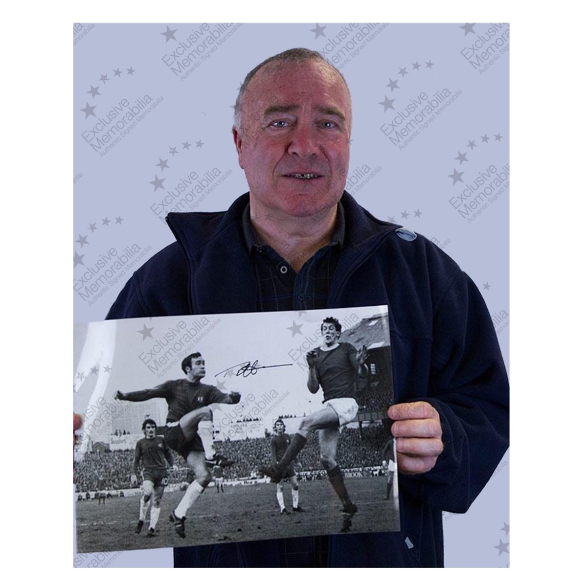 Ron Harris Signed Photo: Chelsea vs Man Utd 