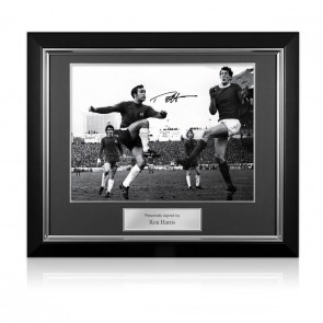 Ron Harris Signed Photo: Chelsea vs Man Utd. Deluxe Frame