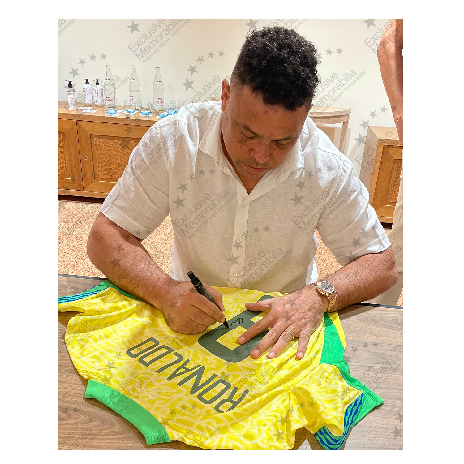 Ronaldo de Lima Signed Brazil 2024 Home Football Shirt. Standard Frame
