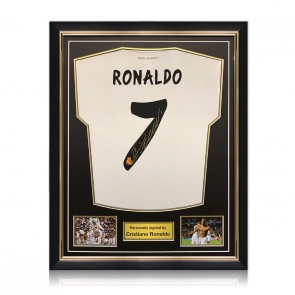 Cristiano Ronaldo Signed Real Madrid 2013-14 Shirt. Superior Frame
