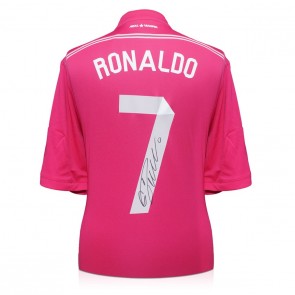 Cristiano Ronaldo Signed Real Madrid Football Shirt. 2014-15 Away