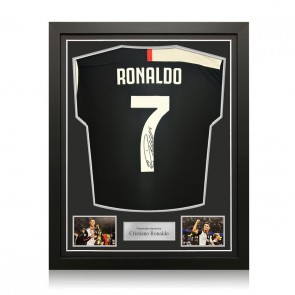 Cristiano Ronaldo Signed Juventus 2019-20 Football Shirt. Standard Frame