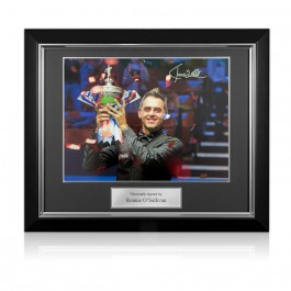 Ronnie O'Sullivan Signed Snooker Photo: Sixth World Title. Deluxe Frame