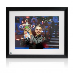 Ronnie O'Sullivan Signed Snooker Photo: Sixth World Title. Framed