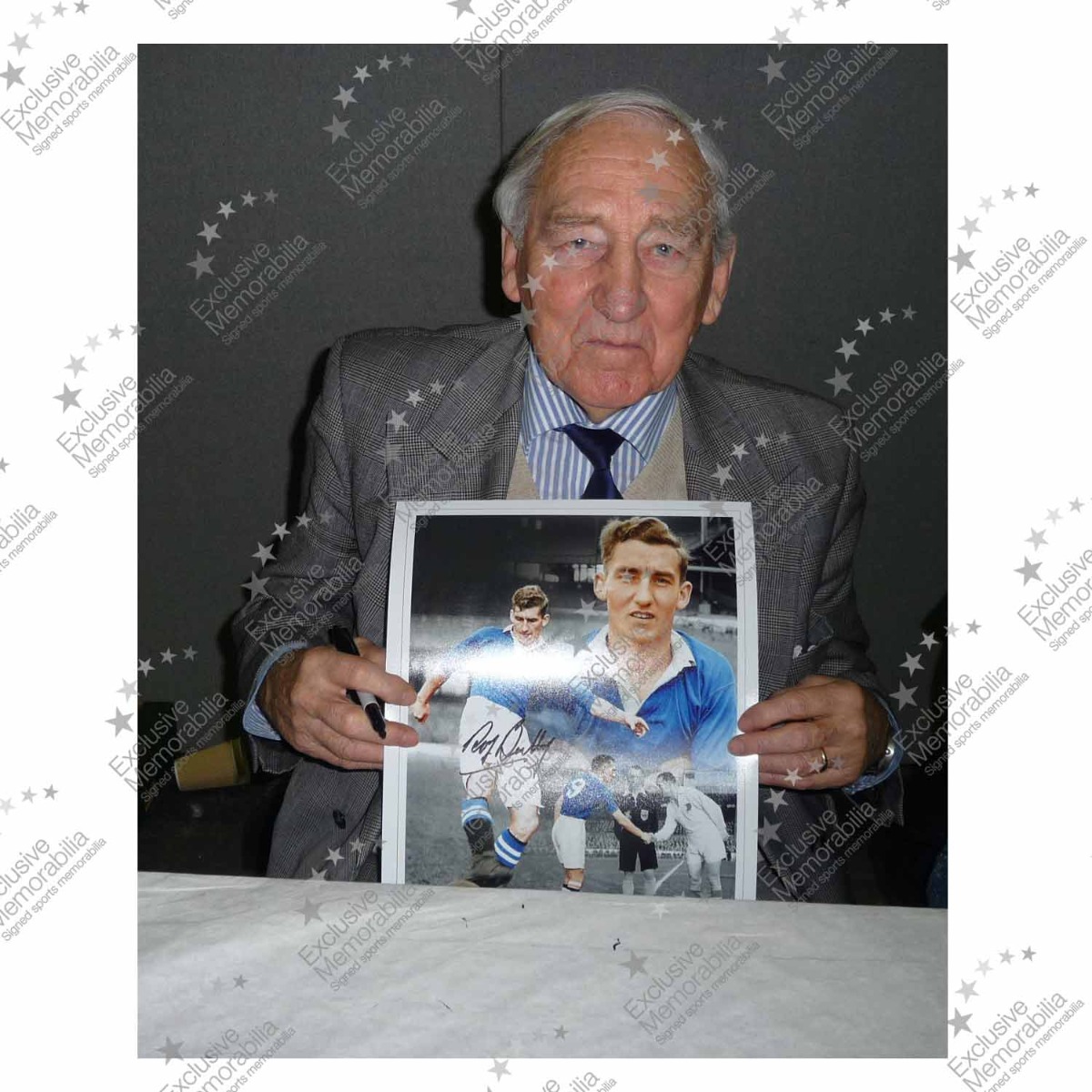Roy Bentley Signed Chelsea Photo Framed