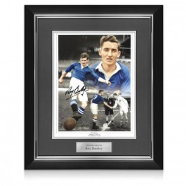 Roy Bentley Signed Chelsea Photo. Deluxe Frame
