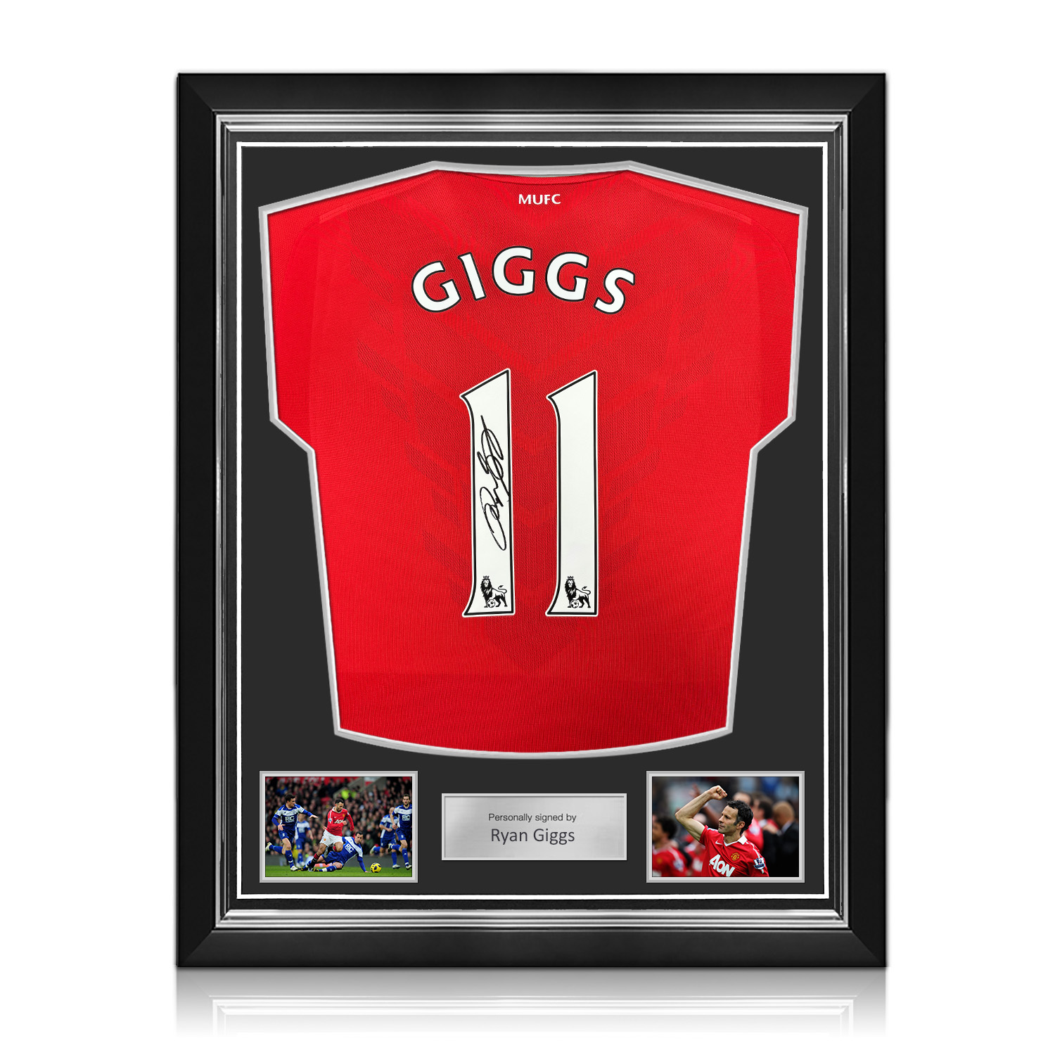 Ryan Giggs Signed Original Manchester United 2010-11 Football Shirt. Superior Frame
