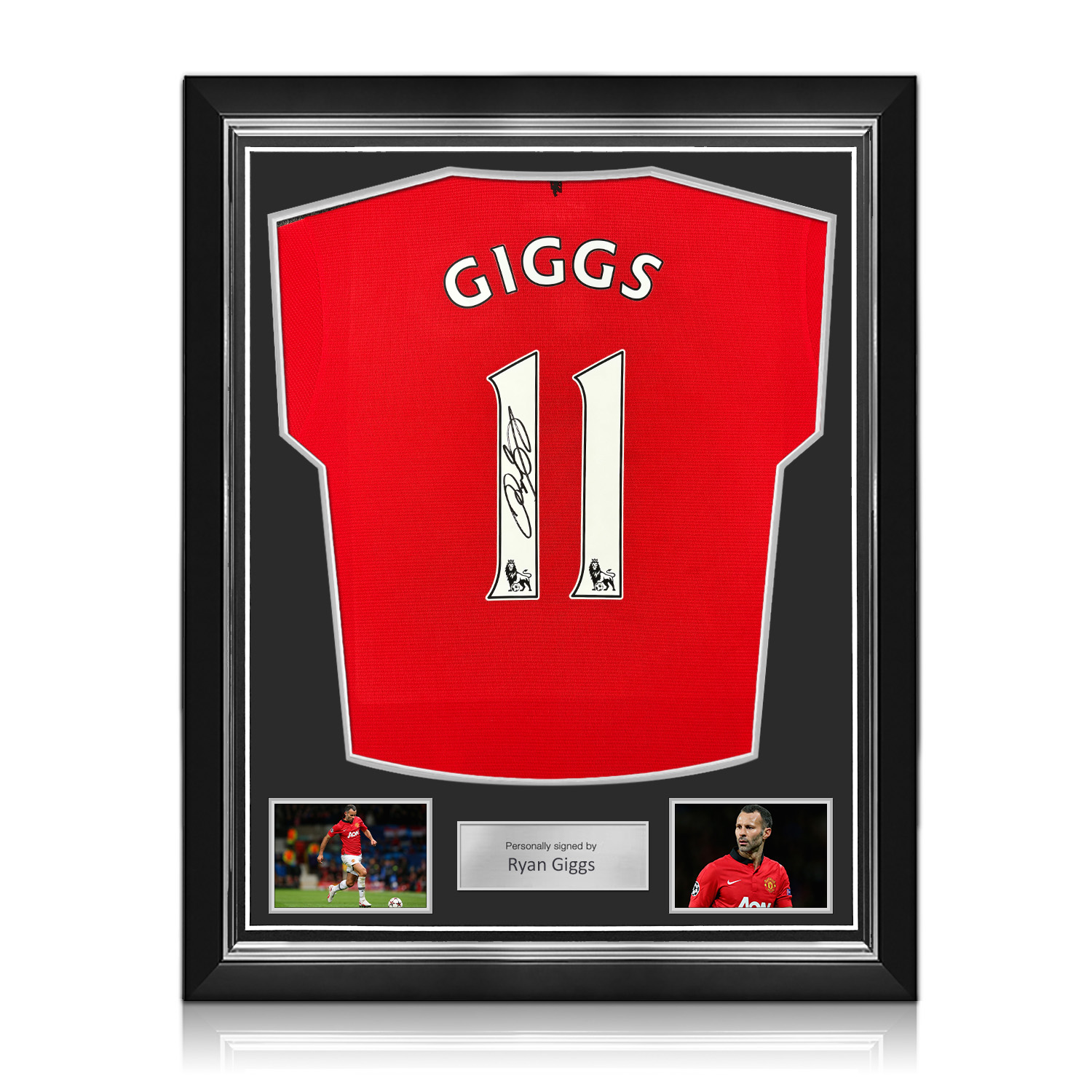 Ryan Giggs Signed Original Manchester United 2013-14 Football Shirt. Superior Frame