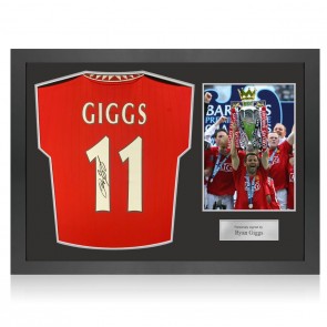 Ryan Giggs Signed Manchester United 2022-23 Football Shirt. Icon Frame