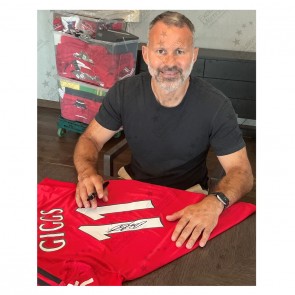 Ryan Giggs Signed Manchester United 2022-23 Football Shirt. Standard Frame