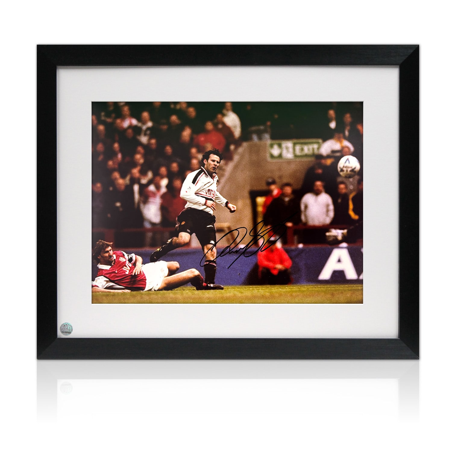 Ryan Giggs Signed Manchester United Football Photo: FA Cup Goal. Framed