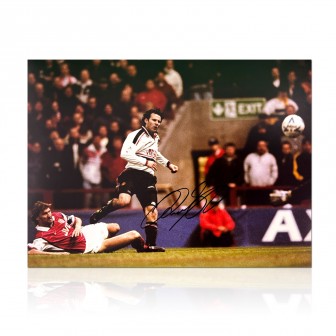 Ryan Giggs Signed Manchester United Football Photo: FA Cup Goal
