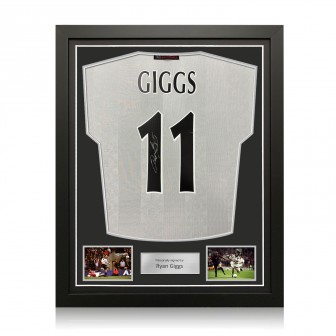 Ryan Giggs Signed Original Manchester United 1997-99 Away Football Shirt. Standard Frame