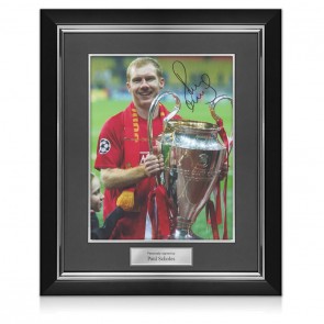 Paul Scholes Signed Manchester United Photo: Champions League Winner. Deluxe Frame