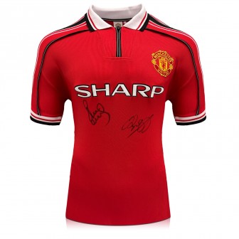 Paul Scholes & Ryan Giggs Signed Manchester United 1998-00 Football Shirt