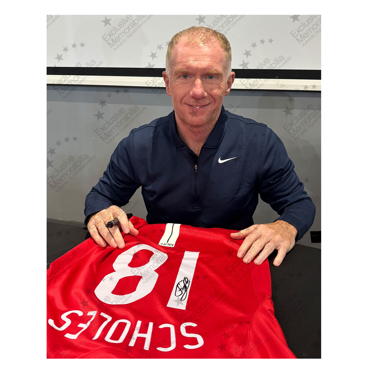 Paul Scholes Signed Original Manchester United 2007-09 Football Shirt