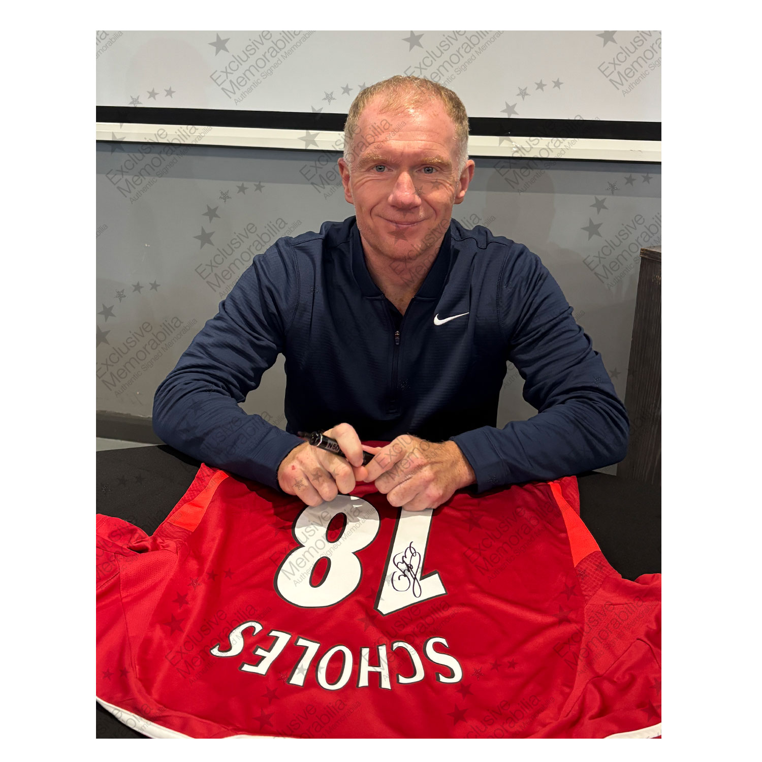 Paul Scholes Signed Manchester United 2024-25 Football Shirt (Fan Print)