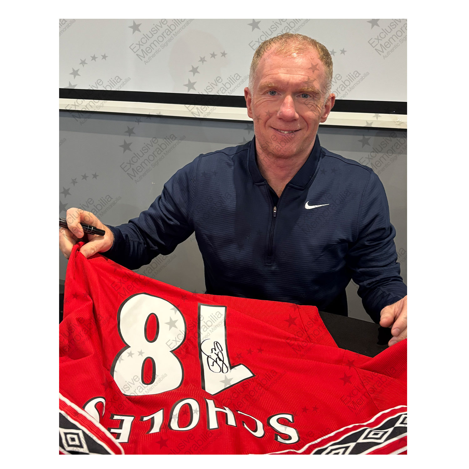 Paul Scholes Signed Original Manchester United 1998-00 Football Shirt