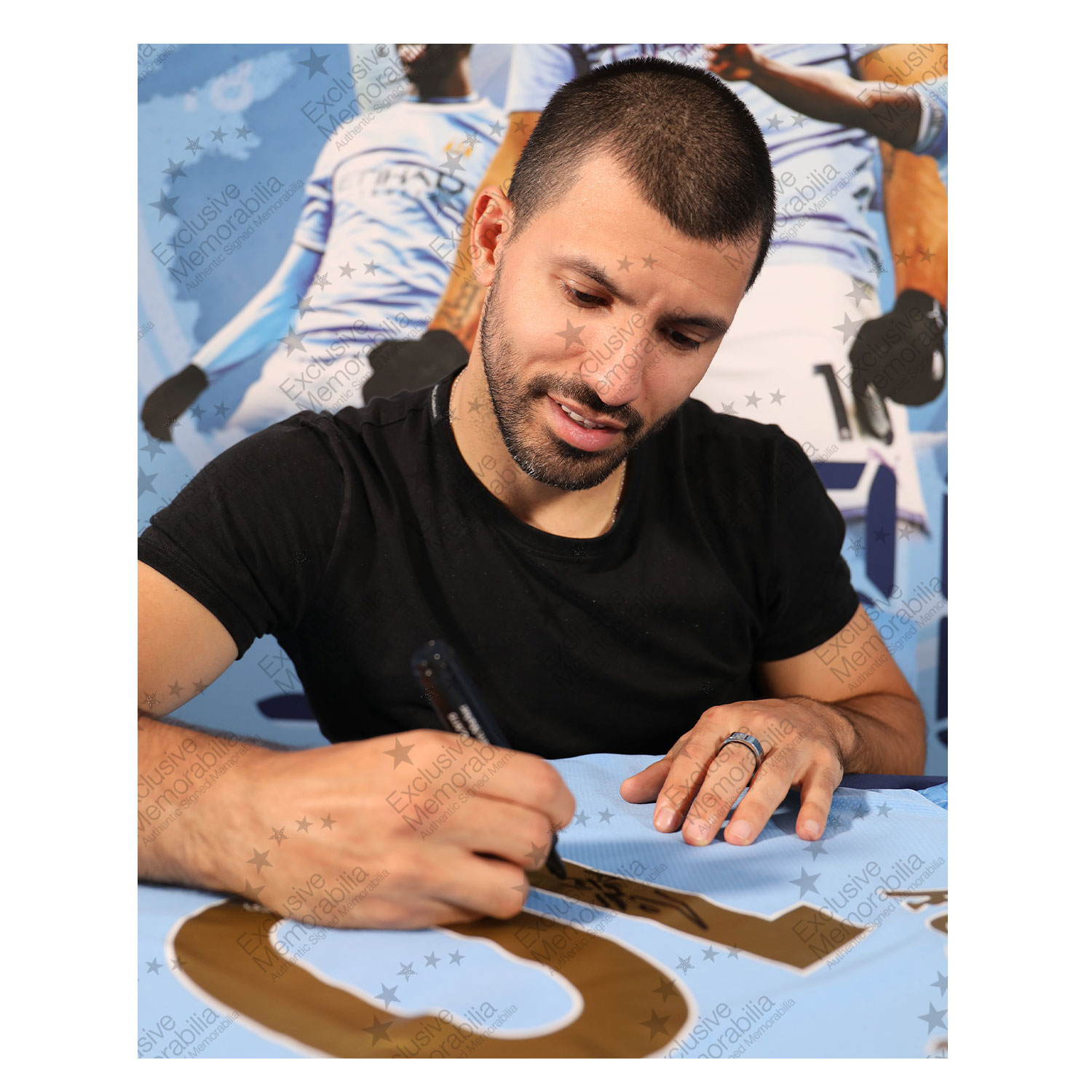 Sergio Aguero Signed Manchester City Legends Collectors Box Set