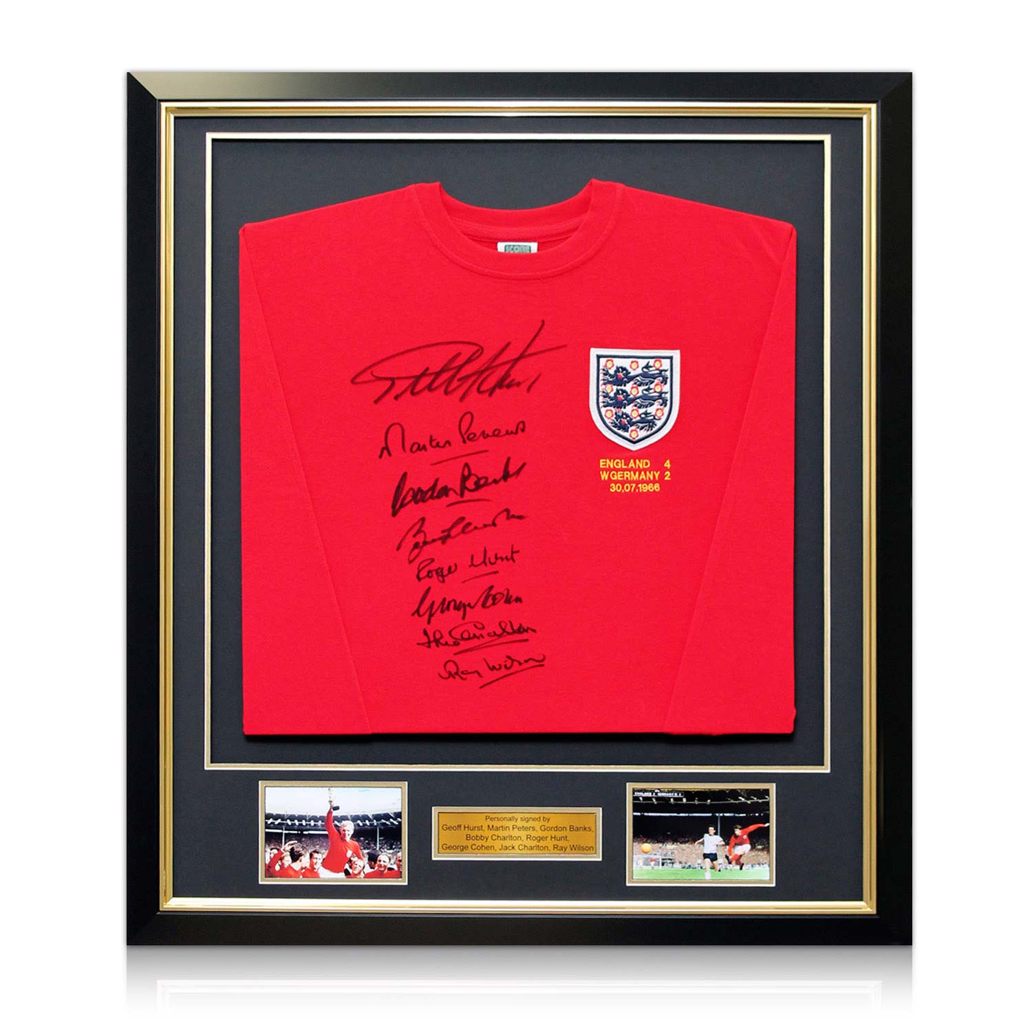 Geoff Hurst Signed England Football 12x16 Photograph In A Picture Mount