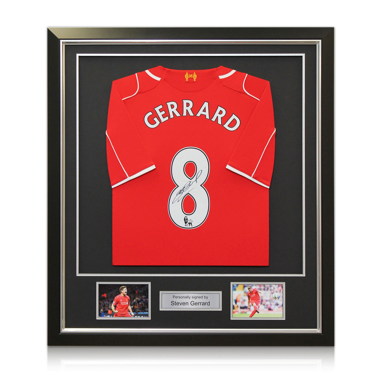 framed steven gerrard shirt