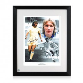 Tony Currie Signed Leeds United Photo. Framed