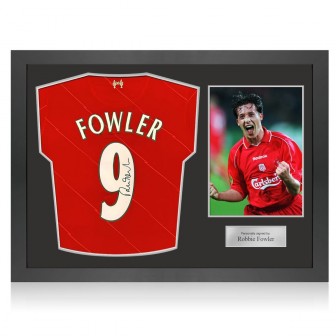 Robbie Fowler Signed Liverpool 2021-22 Football Shirt. Icon Frame