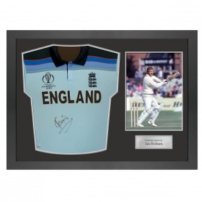 Ian Botham Signed ODI England Cricket Shirt. Icon Frame