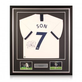 Son Heung-min Signed Tottenham Hotspur 2019-20 Shirt. Deluxe Frame