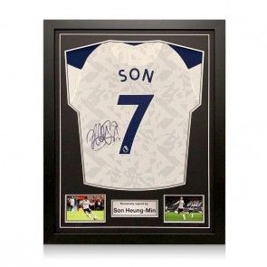 Son Heung-min Signed Tottenham Hotspur 2020-21 Shirt. Standard Frame