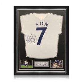 Son Heung-min Signed Tottenham Hotspur 2021-22 Football Shirt. Superior Frame