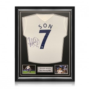 Son Heung-min Signed Tottenham Hotspur 2021-22 Football Shirt. Superior Frame