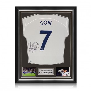 Son Heung-min Signed Tottenham Hotspur 2022-23 Football Shirt. Superior Frame