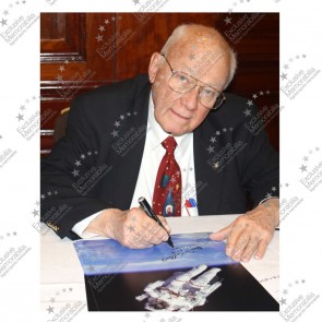 Bruce McCandless II Signed Photo: First Untethered Space Walk. Damaged A