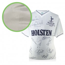 Tottenham Hotspur Signed 1984 UEFA Cup Squad Football Shirt. Damaged A