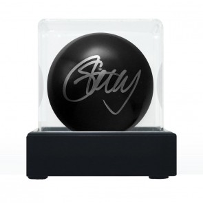 Stephen Hendry Signed Black Snooker Ball. Display Case