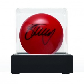Stephen Hendry Signed Red Snooker Ball. In Display Case