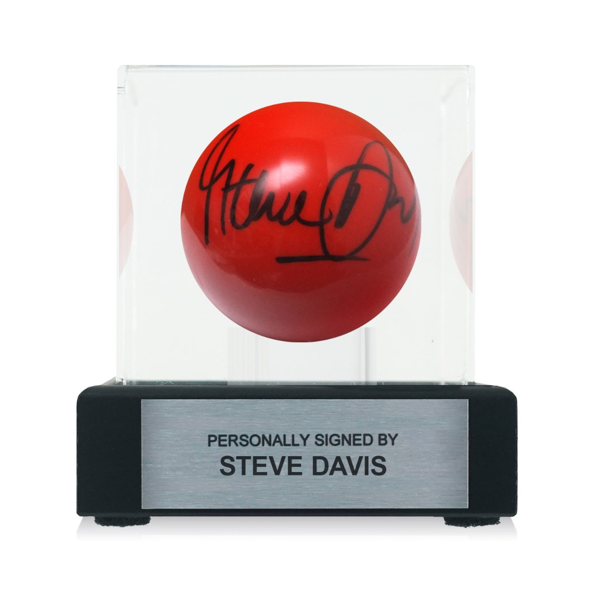 Steve Davis Hand Signed Red Snooker Ball 