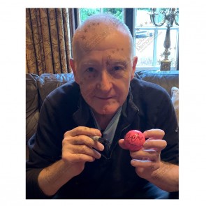 Steve Davis Signed Pink Snooker Ball. Display Case With Plaque
