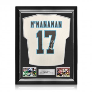 Steve McManaman Signed England 1996 Home Football Shirt. Superior Frame