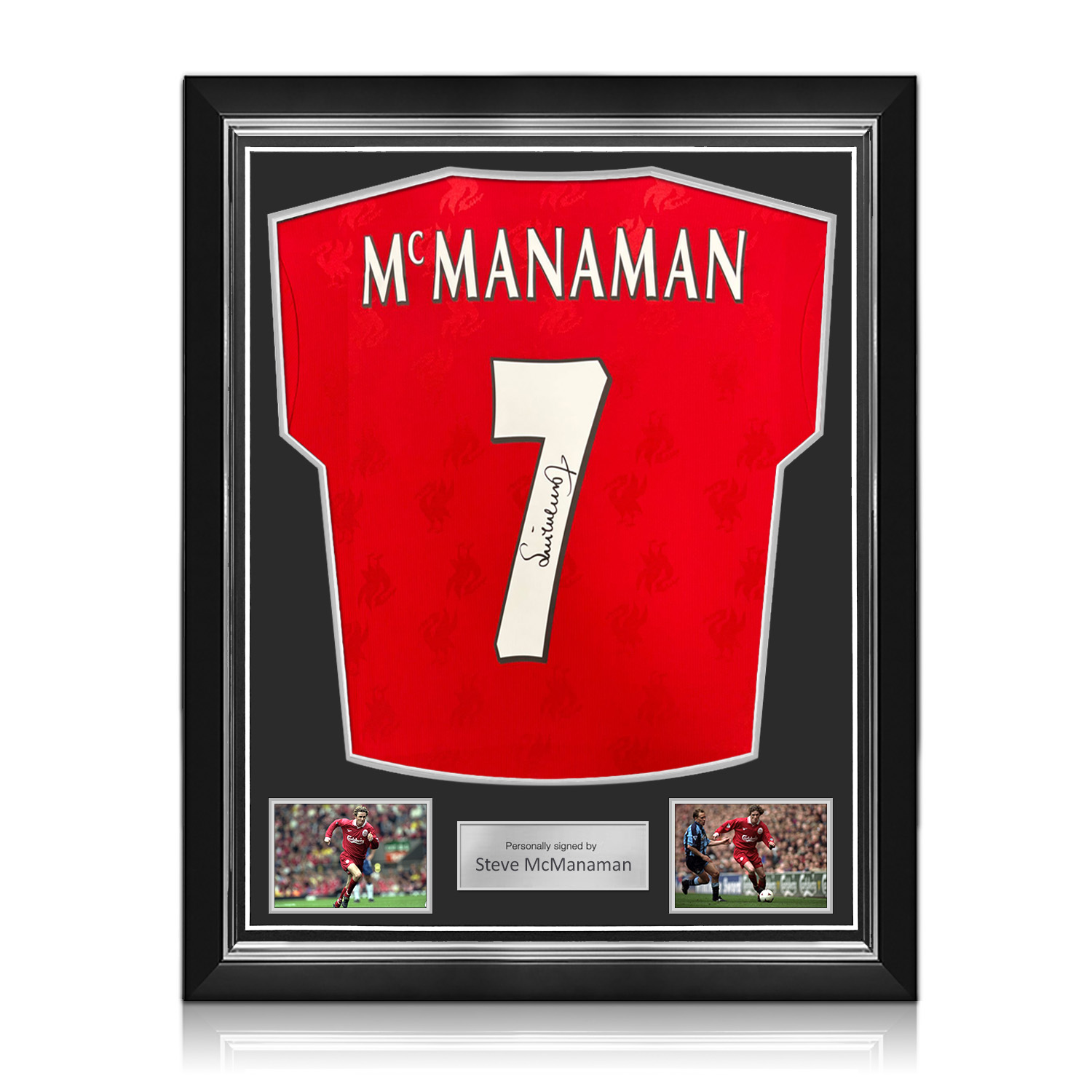 Steve McManaman Signed Liverpool 1996-98 Home Football Shirt. Superior Frame