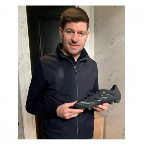 Steven Gerrard Signed Football Boot. Display Case 