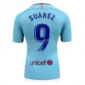 Luis Suarez Signed Original Barcelona 2017-18 Away Football Shirt (Original Print)