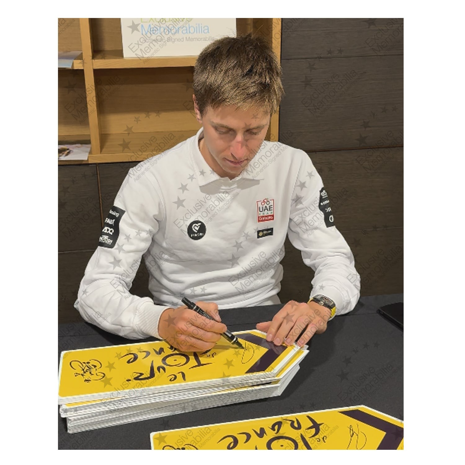 Tadej Pogacar Signed Tour de France Street Sign