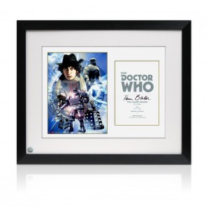 Tom Baker Dr Who Signed Poster. Framed