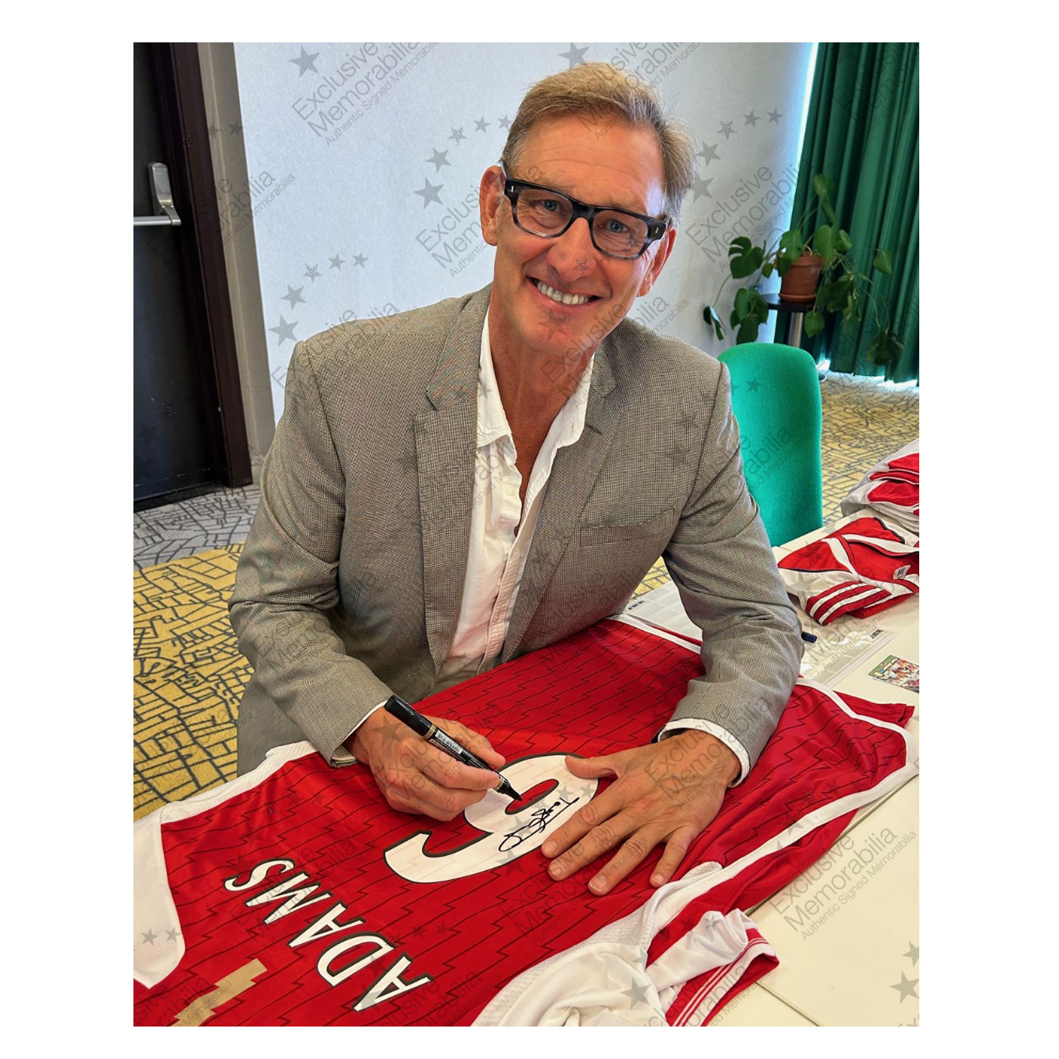 Tony Adams Signed Arsenal 2023-24 Football Shirt. Damaged B