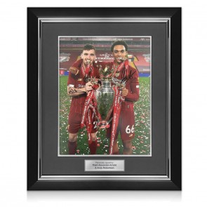 Trent Alexander-Arnold & Andy Robertson Signed Liverpool Football Photo. Deluxe Frame
