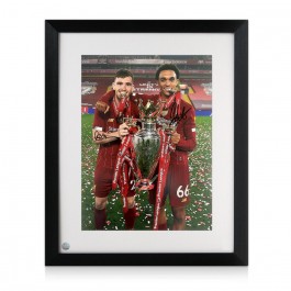  Trent Alexander-Arnold & Andy Robertson Signed Liverpool Football Photo. Framed