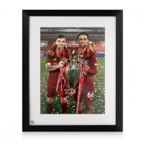  Trent Alexander-Arnold & Andy Robertson Signed Liverpool Football Photo. Framed